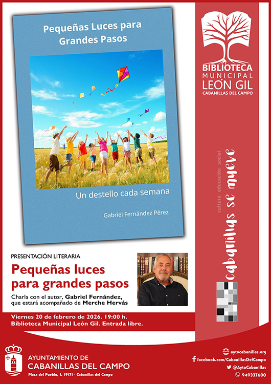 Presentación literaria en Cabanillas del Campo: 'Pequeñas luces para grandes pasos'