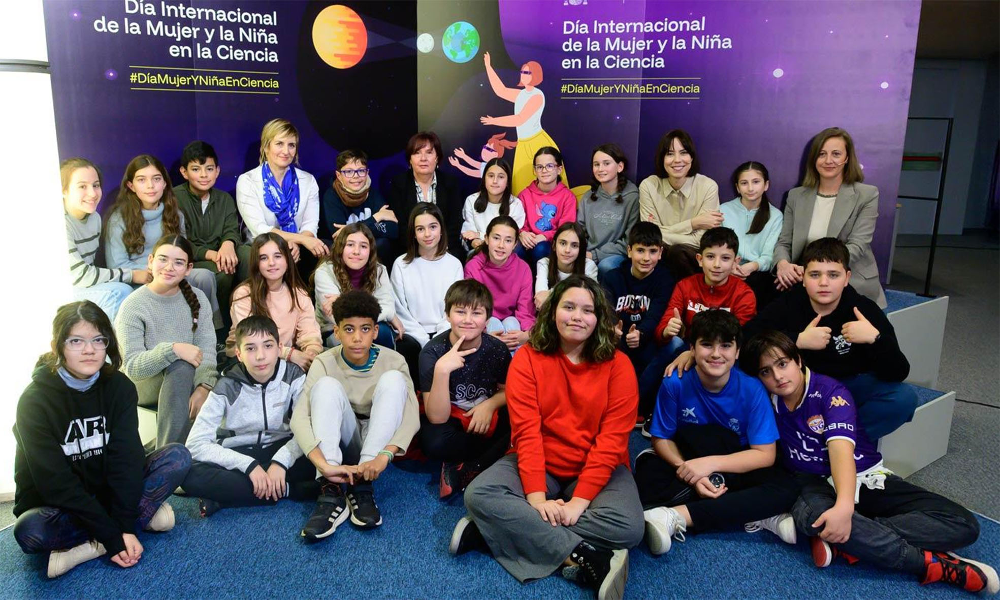 Alumnos de Los Olivos celebran el Día de la Mujer y la Niña en la Ciencia con la Ministra Diana Morant