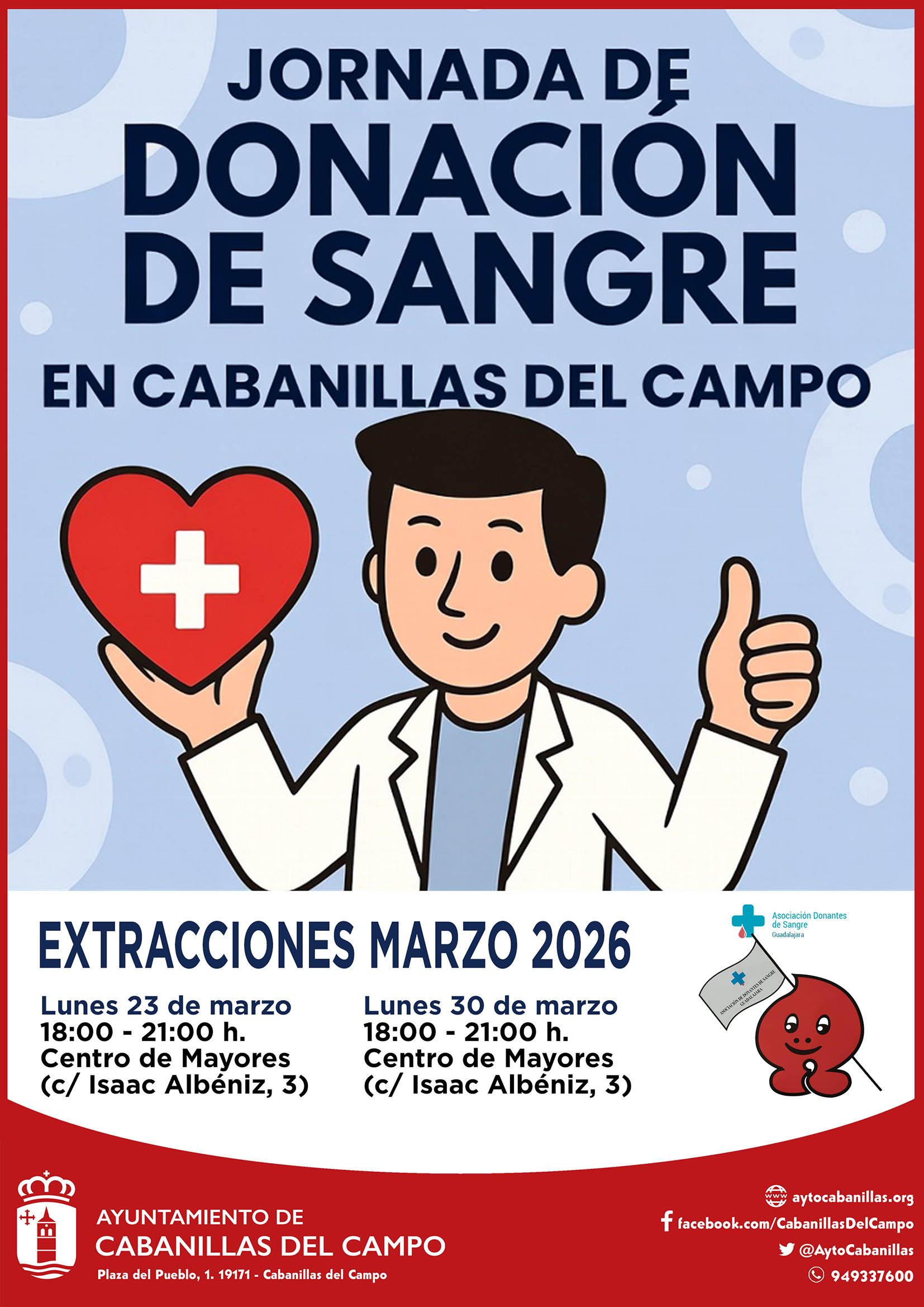 Jornadas de Donación de Sangre en Cabanillas del Campo en marzo de 2026