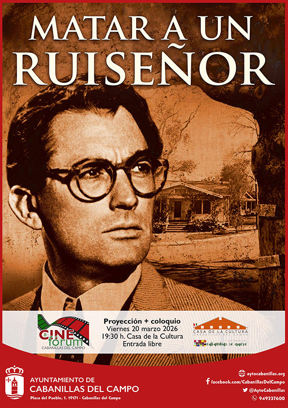 Cinefórum en Cabanillas del Campo: proyección de 'Matar a un ruiseñor' con coloquio