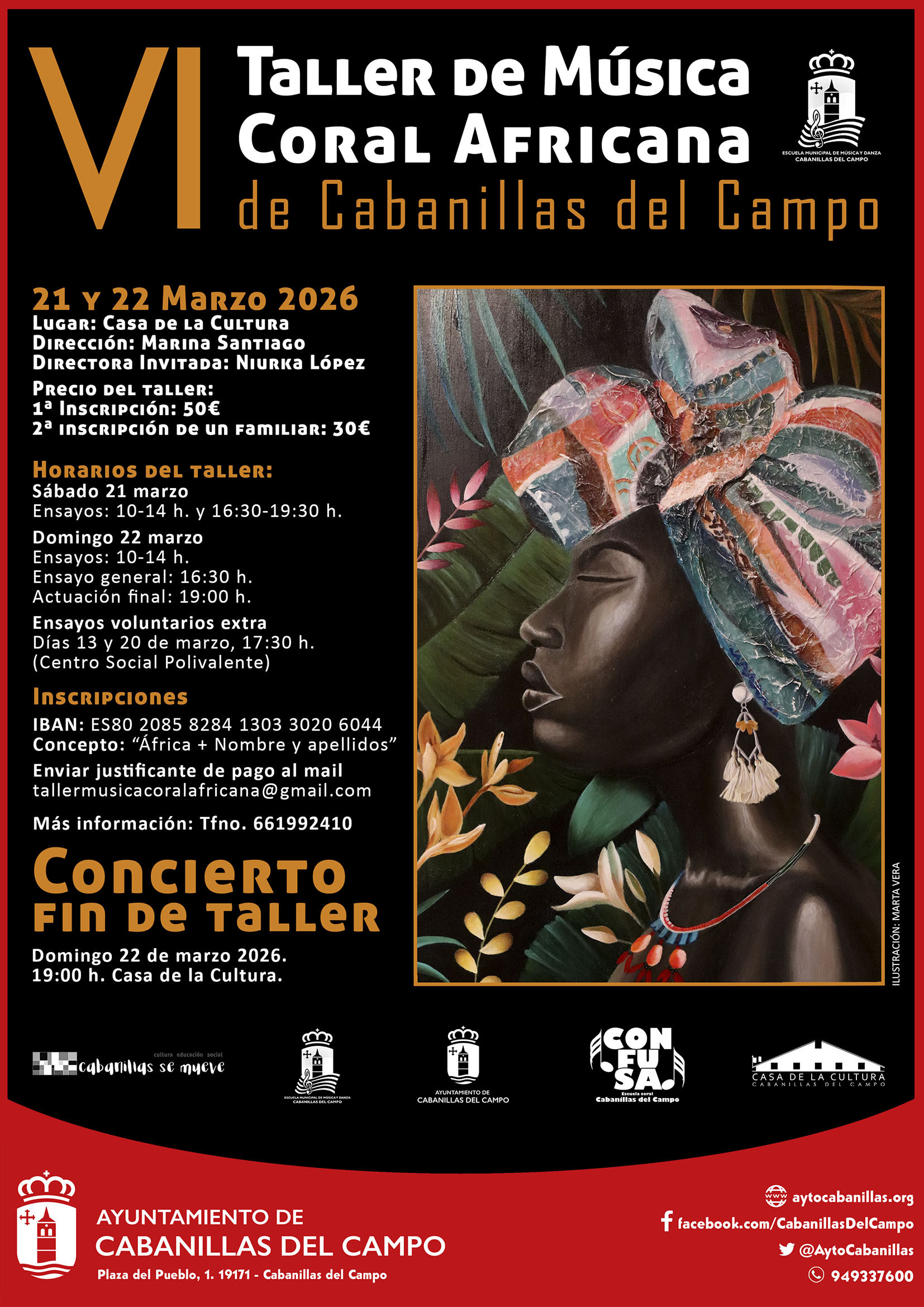 Cabanillas del Campo celebra el VI Taller y Concierto de Música Coral Africana