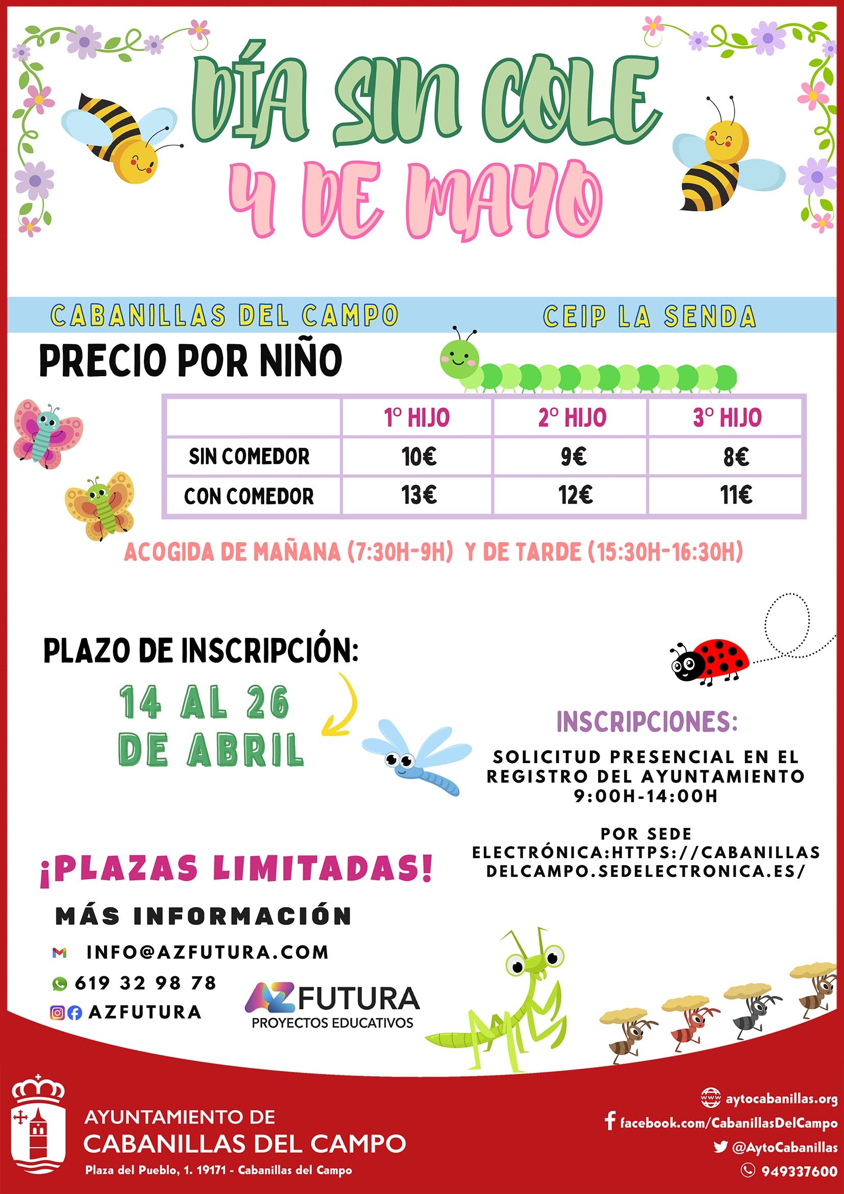 Campamento Urbano en Cabanillas del Campo para el Día Sin Cole del 4 de Mayo