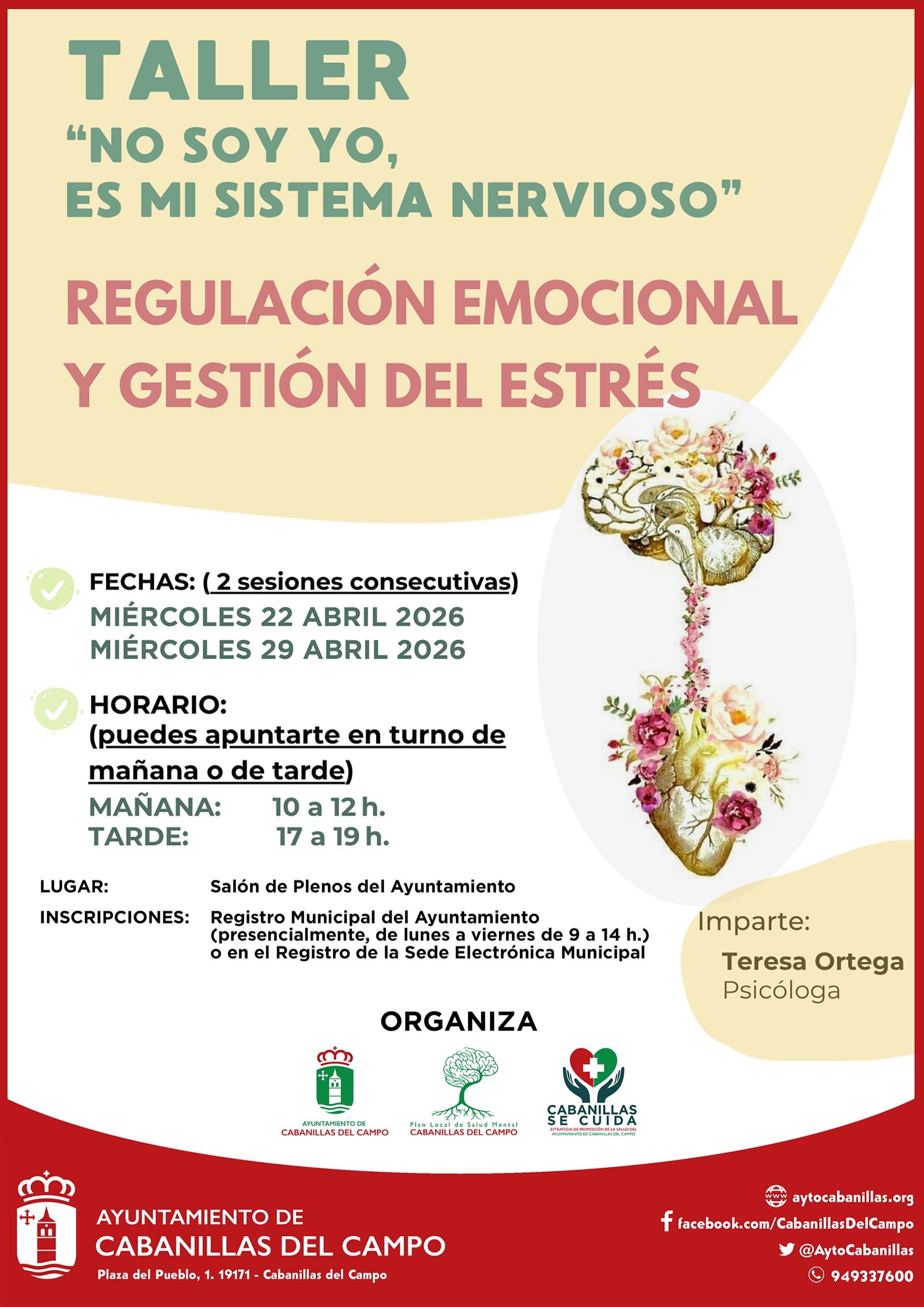 El Ayuntamiento de Cabanillas del Campo organiza taller de salud mental para la regulación emocional y gestión del estrés