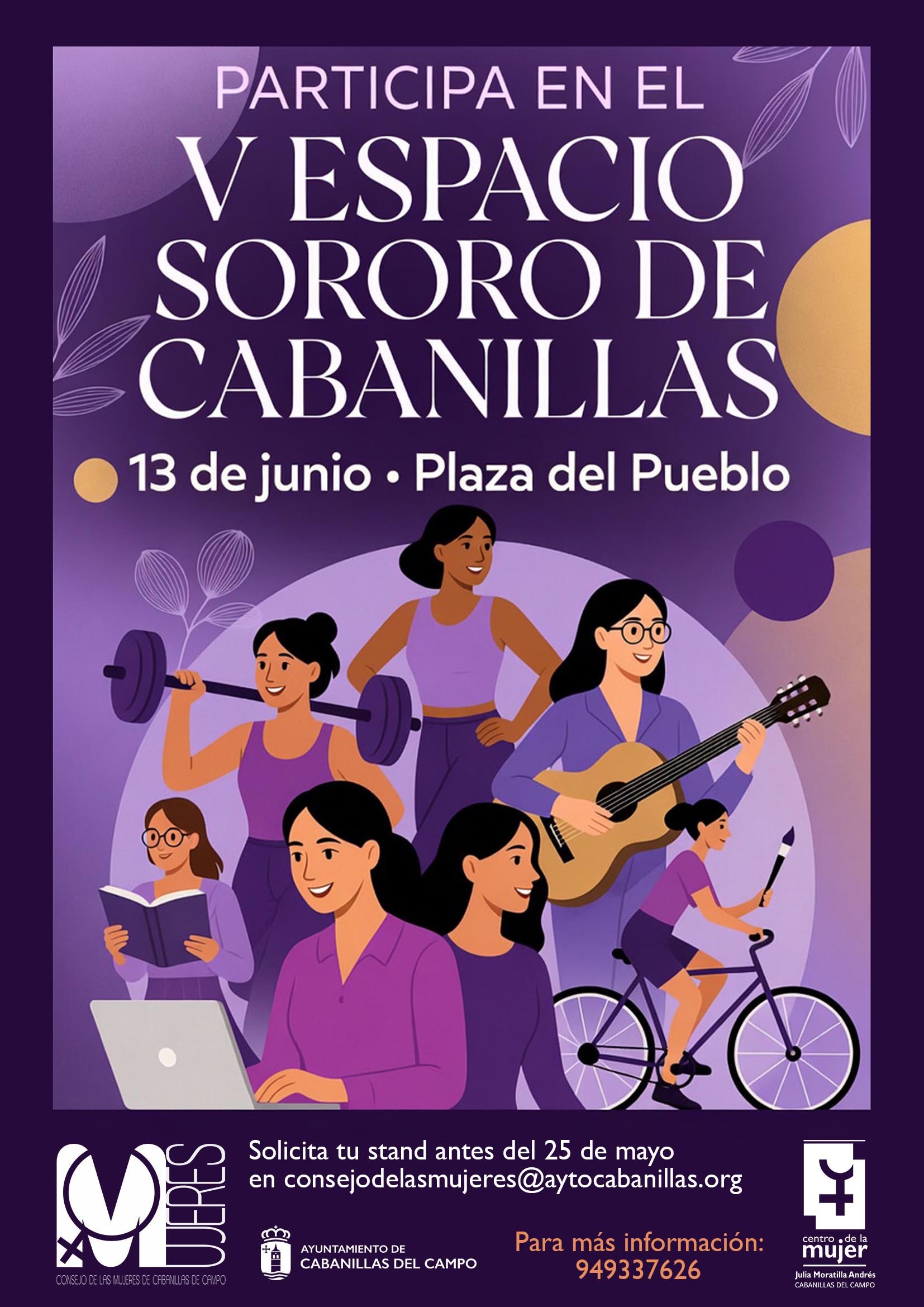 Abierta la inscripción para el 5º Espacio Sororo de Cabanillas del Campo