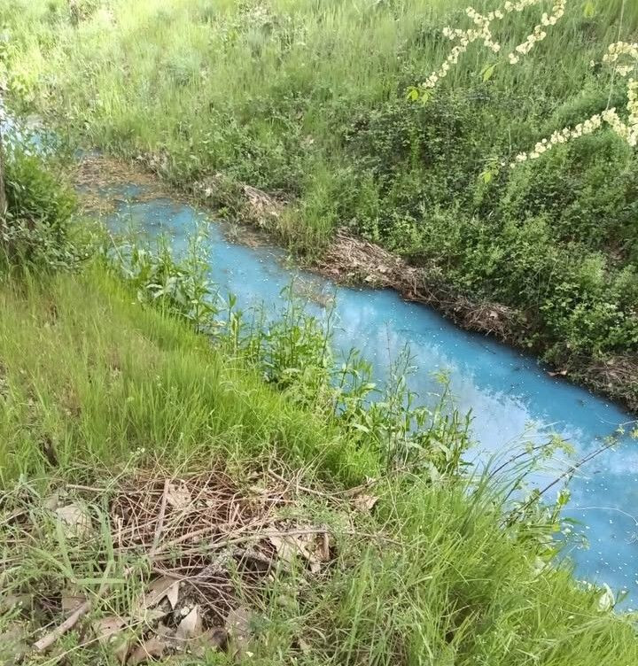 Denuncian vertido de pintura en el arroyo de Valbueno en Cabanillas del Campo
