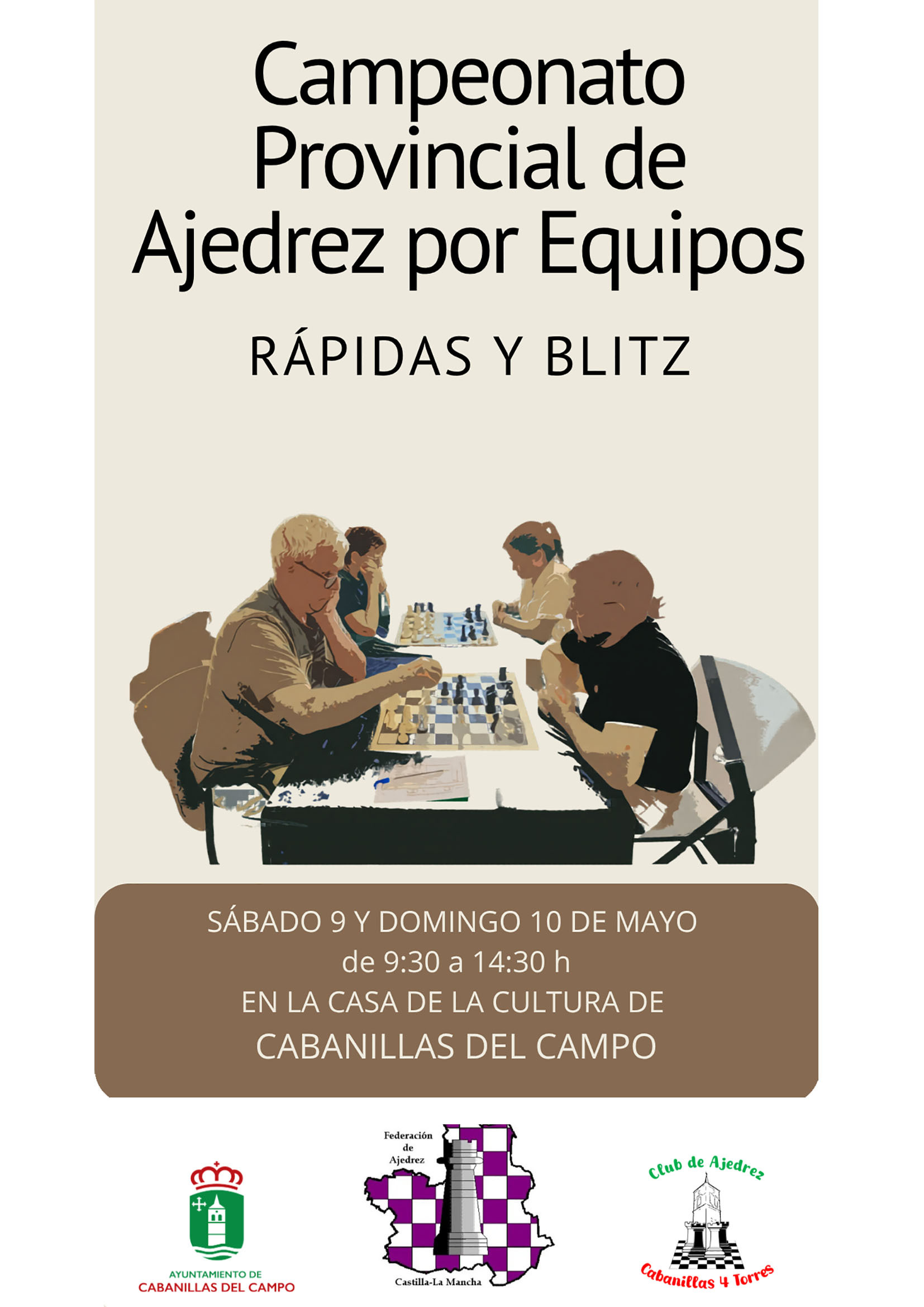 Cabanillas del Campo acoge el Campeonato Provincial de Ajedrez por Equipos