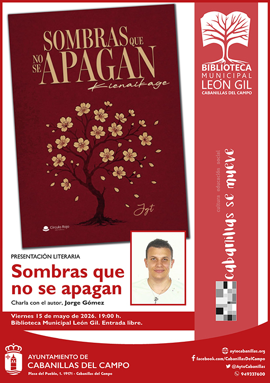 Presentación literaria en Cabanillas del Campo: «Sombras que no se apagan»