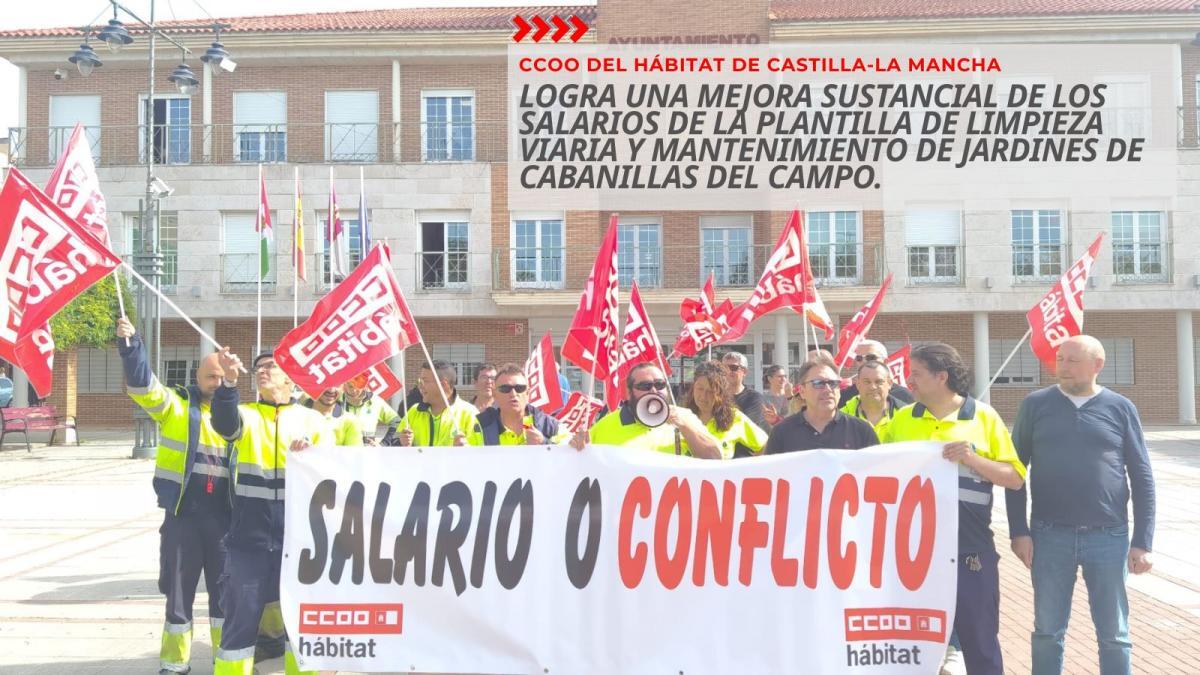 CCOO logra mejora salarial para plantilla de limpieza y jardines en Cabanillas del Campo