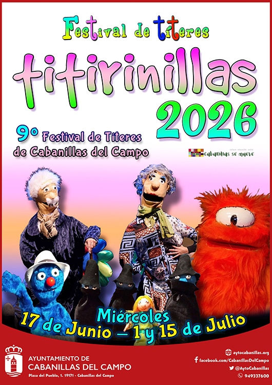 9º Festival de Títeres 'Titirinillas 2026' en Cabanillas del Campo